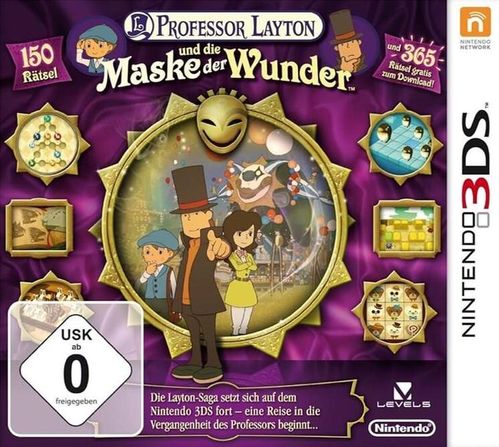 Professor Layton und die Maske der Wunder (German) [Nintendo, Spelcomputers en Games, Games | Nintendo 2DS en 3DS, Zo goed als nieuw
