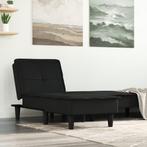 vidaXL Chaise longue stof zwart, Huis en Inrichting, Banken | Sofa's en Chaises Longues, Verzenden, Nieuw