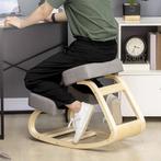 TRUUSK Ergonomische Kniestoel - Gestoffeerd Berkenhout - Bel, Huis en Inrichting, Bureaustoelen, Verzenden, Nieuw