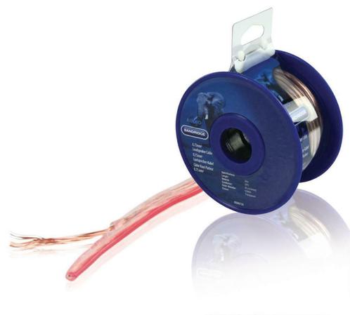 Luidsprekerkabel OFC op Haspel 2x 0.75 mm² 10 m Transparant, Audio, Tv en Foto, Audiokabels en Televisiekabels, Luidsprekerkabel