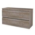 Badmeubelset BWS Salt 120x46cm Greeploos 2 Lades Met, Ophalen of Verzenden, Nieuw, Chroom, Bad