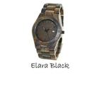 Houten horloge: Elara Black Sandal, Nieuw, Verzenden