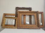 Lijst (5) - Hout, glas - Collage oude lijsten goud