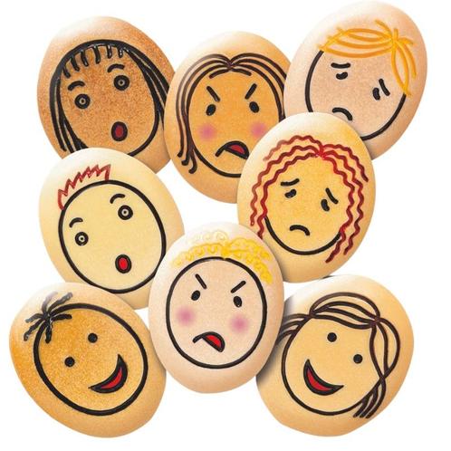 Grote, sensorische emotiestenen 8 stuks - Yellow Door, Kinderen en Baby's, Speelgoed | Educatief en Creatief