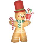 Opblaasbare Gemberkoekman, 2,35 M, Met LED-lampjes, Weerbest, Diversen, Kerst, Verzenden, Nieuw
