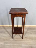 Art Deco eikenhouten plantentafel met gebogen details -, Antiek en Kunst