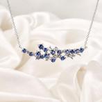 Zonder minimumprijs - Halsketting Verguld Saffier - Topaas -, Nieuw