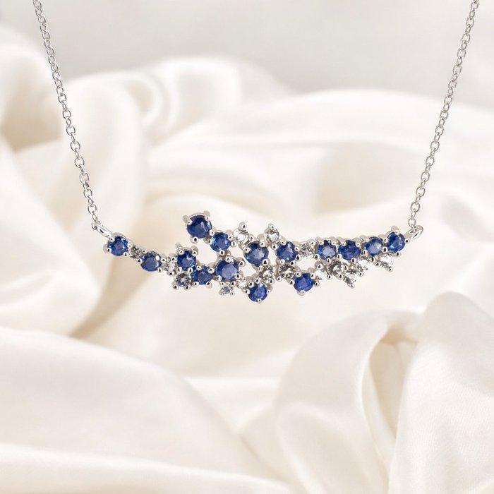 Zonder minimumprijs - Halsketting Verguld Saffier - Topaas -, Sieraden, Tassen en Uiterlijk, Kettingen