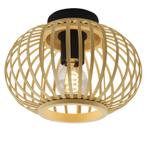 Bamboe plafonnière bruin, Lieve, Huis en Inrichting, Lampen | Plafondlampen, Ophalen of Verzenden, Nieuw, Metaal, Landelijk