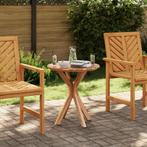vidaXL Tuin Bistro Tafel Ø70x75 cm van Massief Teakhout, Tuin en Terras, Tuintafels, Verzenden, Nieuw