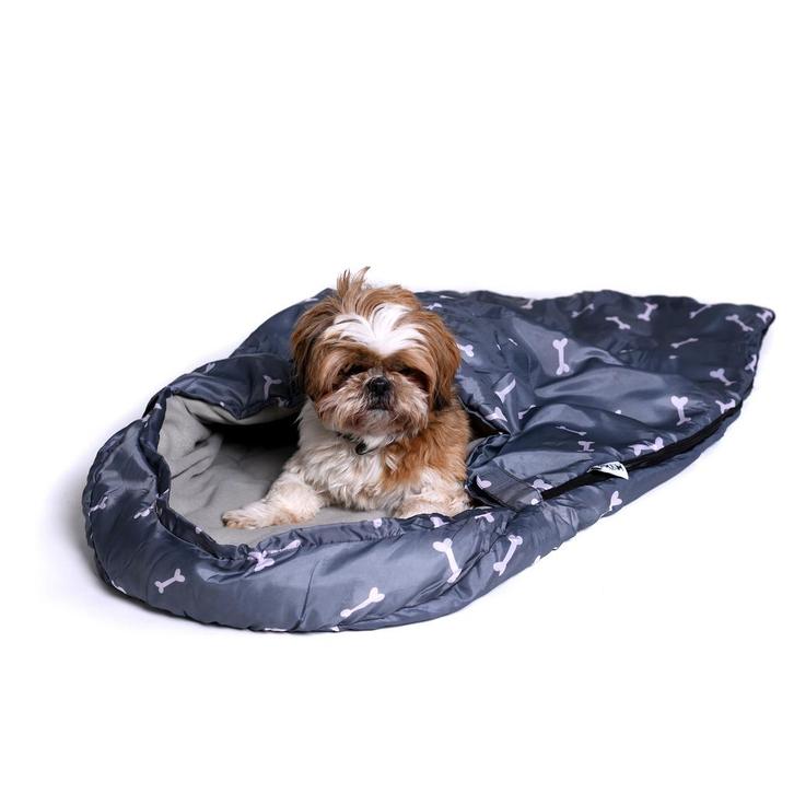 Slaapzak voor de hond Grijs met BONE print, Dieren en Toebehoren, Hondenmanden, Nieuw, Polyester, Ophalen of Verzenden