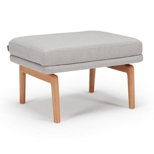 *WOONWINKEL* Scandinavische Hocker Met Eiken, Huis en Inrichting, Banken | Voetenbanken en Poefen, Nieuw, Stof, Verzenden