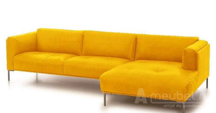 Loungebank Bern - loungebanken - Geel, Huis en Inrichting, Banken | Bankstellen, Nieuw, Leer