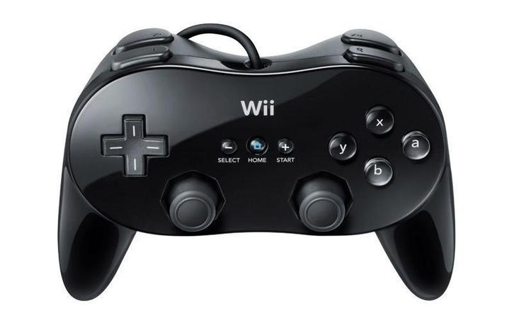 Classic Controller Wii Pro Zwart - Nintendo Wii, Spelcomputers en Games, Spelcomputers | Nintendo Consoles | Accessoires, Zo goed als nieuw