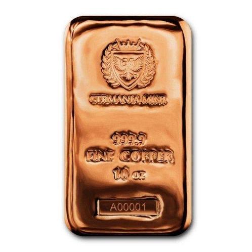 Germania Mint - Bar - Koper - 3x10 oz 999,9 Fijne Koper, Postzegels en Munten, Edelmetalen en Baren