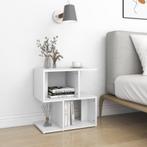 vidaXL Nachtkastje 50x30x51,5 cm bewerkt hout wit, Huis en Inrichting, Slaapkamer | Nachtkastjes, Minder dan 45 cm, Verzenden