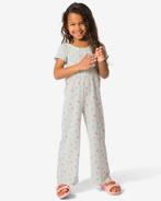 HEMA Kinderjumpsuit bloemen lichtblauw, Verzenden, Nieuw