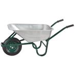 Kruiwagen 100 Liter - Luchtbanden - Zilver - Max. 210 KG, Tuin en Terras, Kruiwagens, Verzenden, Nieuw