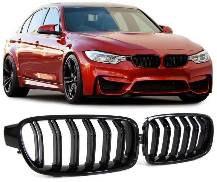 Grill voor BMW 3 Serie F30/F31 | glans zwart | dubbelspijls, Auto diversen, Tuning en Styling