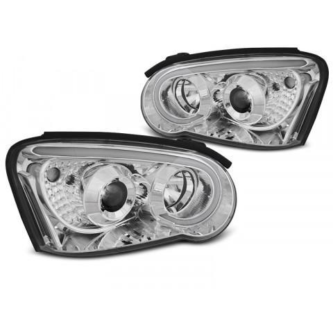 Koplampen Subaru Impreza GD 03-05 Tube chroom, Auto-onderdelen, Overige Auto-onderdelen, Ophalen of Verzenden