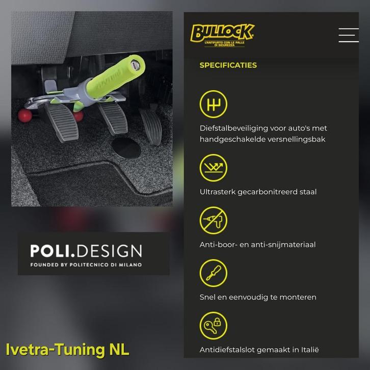 Pedaalslot Mazda CX3 | Mazda CX5 | Mazda CX7, Auto diversen, Anti-diefstal, Nieuw, Verzenden