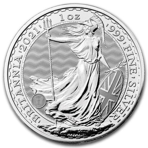 Britannia 1 oz 2021, Postzegels en Munten, Munten | Europa | Niet-Euromunten, Losse munt, Zilver, Overige landen, Verzenden