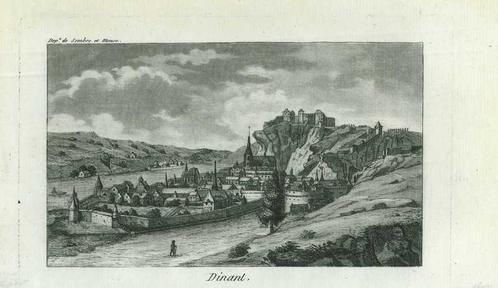Zicht op Dinant, Antiek en Kunst, Kunst | Etsen en Gravures