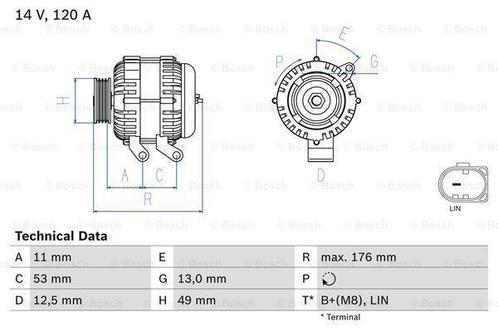 Dynamo / Alternator FORD B-MAX (1.4,1.4 LPG,1.6 Ti), Auto-onderdelen, Motor en Toebehoren, Nieuw, Ophalen of Verzenden