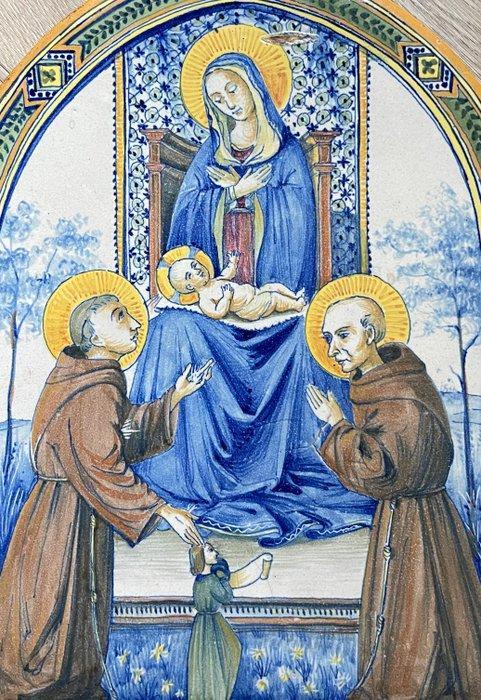 Plaque - Majolica, Antiek en Kunst, Antiek | Glas en Kristal