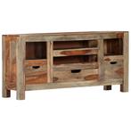 vidaXL Dressoir 100x30x50 cm massief sheeshamhout grijs, Huis en Inrichting, Kasten | Dressoirs, 100 tot 150 cm, Verzenden, Nieuw