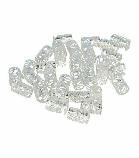 Haarringen Dreadlock Cuffs Opengewerkt Fantasie Zilver, Sieraden, Tassen en Uiterlijk, Uiterlijk | Haarverzorging, Verzenden