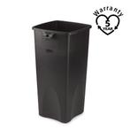 Rubbermaid Afvalcontainer Vierkant Zwart 87 Liter, Verzenden