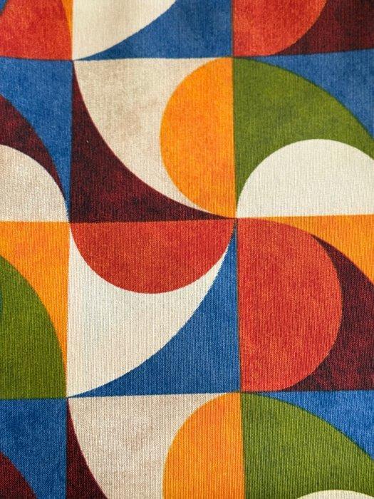 Optische Space Age-stof in multikleur - Textiel - 2.8 m -, Antiek en Kunst, Antiek | Kleden en Textiel