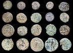 Romeinse Rijk Lote 20 monedas Æ acuñadas entre los siglos, Postzegels en Munten
