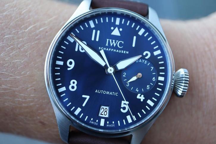 Horloge IWC Big Pilot Le Petit Prince perfecte staat., Sieraden, Tassen en Uiterlijk, Horloges | Heren, Leer, Zo goed als nieuw