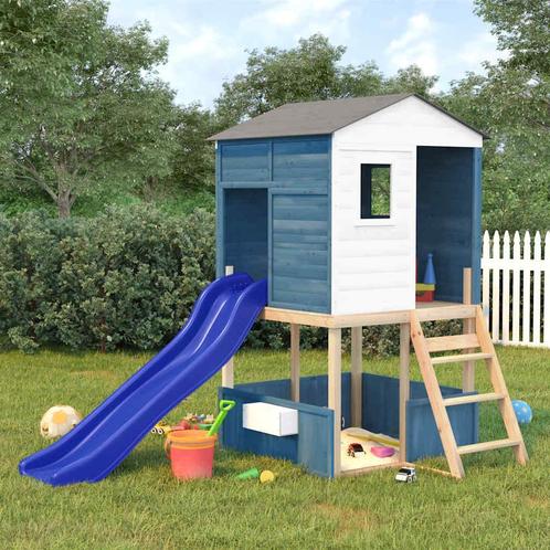 vidaXL Speelhuis massief vurenhout, Kinderen en Baby's, Speelgoed | Buiten | Speeltoestellen, Nieuw, Verzenden