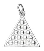 Zilveren Biljart ketting hanger - snooker, Verzenden, Nieuw