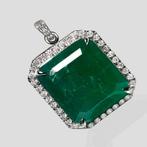 Zonder Minimumprijs - Hanger - 14 karaat Witgoud, IGI 9,53, Sieraden, Tassen en Uiterlijk, Antieke sieraden
