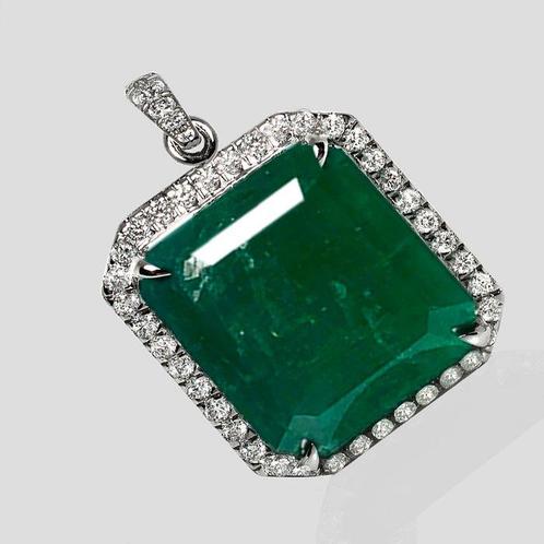 Zonder Minimumprijs - Hanger - 14 karaat Witgoud, IGI 9,53, Sieraden, Tassen en Uiterlijk, Antieke sieraden