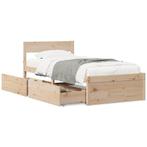 Massief Hout Bed 100x200 | Tweedekansje | OP=OP, Huis en Inrichting, Eenpersoons, Bruin, Nieuw, Ophalen of Verzenden