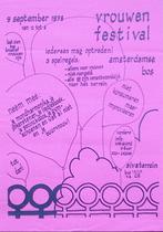 vintageposter vrouwenrechten - vrouwenfestival 1978, Verzenden, Nieuw, Overige onderwerpen, Met lijst