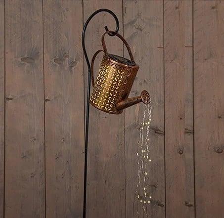 Solar Gieter - Tuinsteker Koper - 84 cm (tuinverlichting), Tuin en Terras, Buitenverlichting, Waterbestendig, Led, Zonne-energie