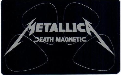 Metallica Death Magnetic Pikcard 4 plectrums off merchandise, Verzamelen, Muziek, Artiesten en Beroemdheden, Instrument of Toebehoren