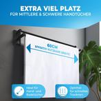 2dekans | LOBUX® - Handdoekstang zonder boren zwart - 60cm,, Huis en Inrichting, Woonaccessoires | Spiegels, Ophalen of Verzenden