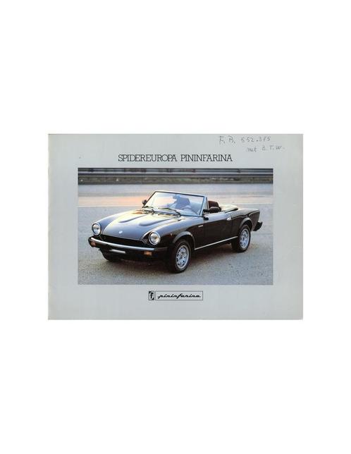 1983 PININFARINA SPIDER EUROPA BROCHURE, Boeken, Auto's | Folders en Tijdschriften