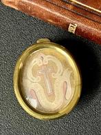 Reliekhouder - Verguld messing - 1850-1900 - Heilige kruis