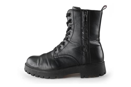 Tommy Hilfiger Veterboots in maat 38 Zwart | 10% extra, Kleding | Dames, Schoenen, Zwart, Zo goed als nieuw, Overige typen, Verzenden