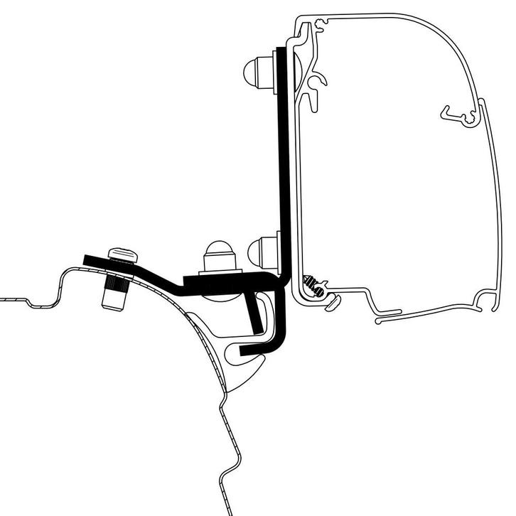 Thule VW T5/T6 Minivan Brandrup Top-Rail G2 Adapter 4200, Caravans en Kamperen, Camper-accessoires, Nieuw, Ophalen of Verzenden