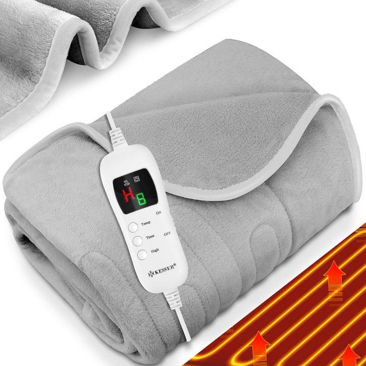 KESSER® Elektrische deken - Warmtedeken - 160x120cm - Lichtg, Huis en Inrichting, Overige Huis en Inrichting, Nieuw, Verzenden