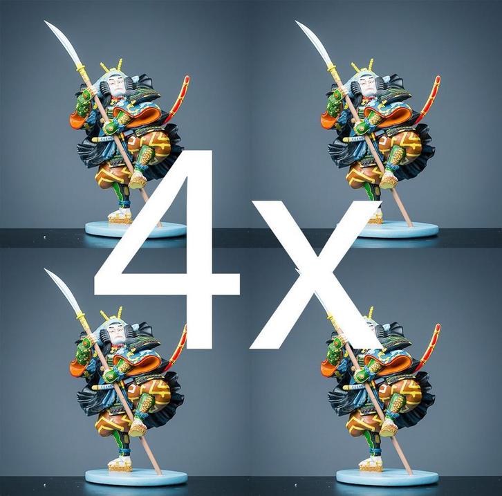 vier Samurai beelden, Antiek en Kunst, Kunst | Beelden en Houtsnijwerken, Ophalen of Verzenden